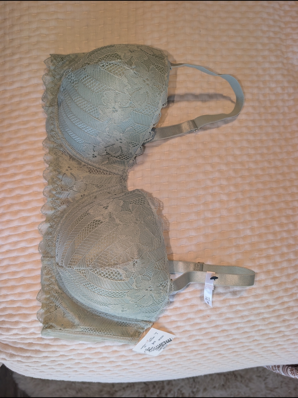 Lace Underwire Bra in Sage Green - Women's Intimates